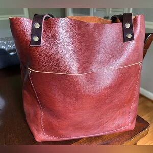 NWOT Portland Leather Nutmeg Small Tote